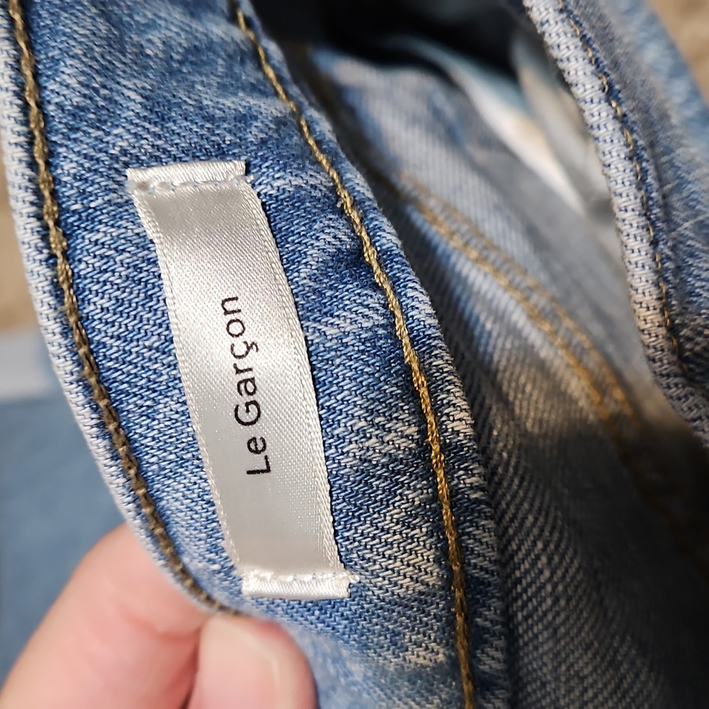 Frame Le Garcon Mid-Rise Straight Cuffed Denim Jeans-NWT - Picture 11 of 15